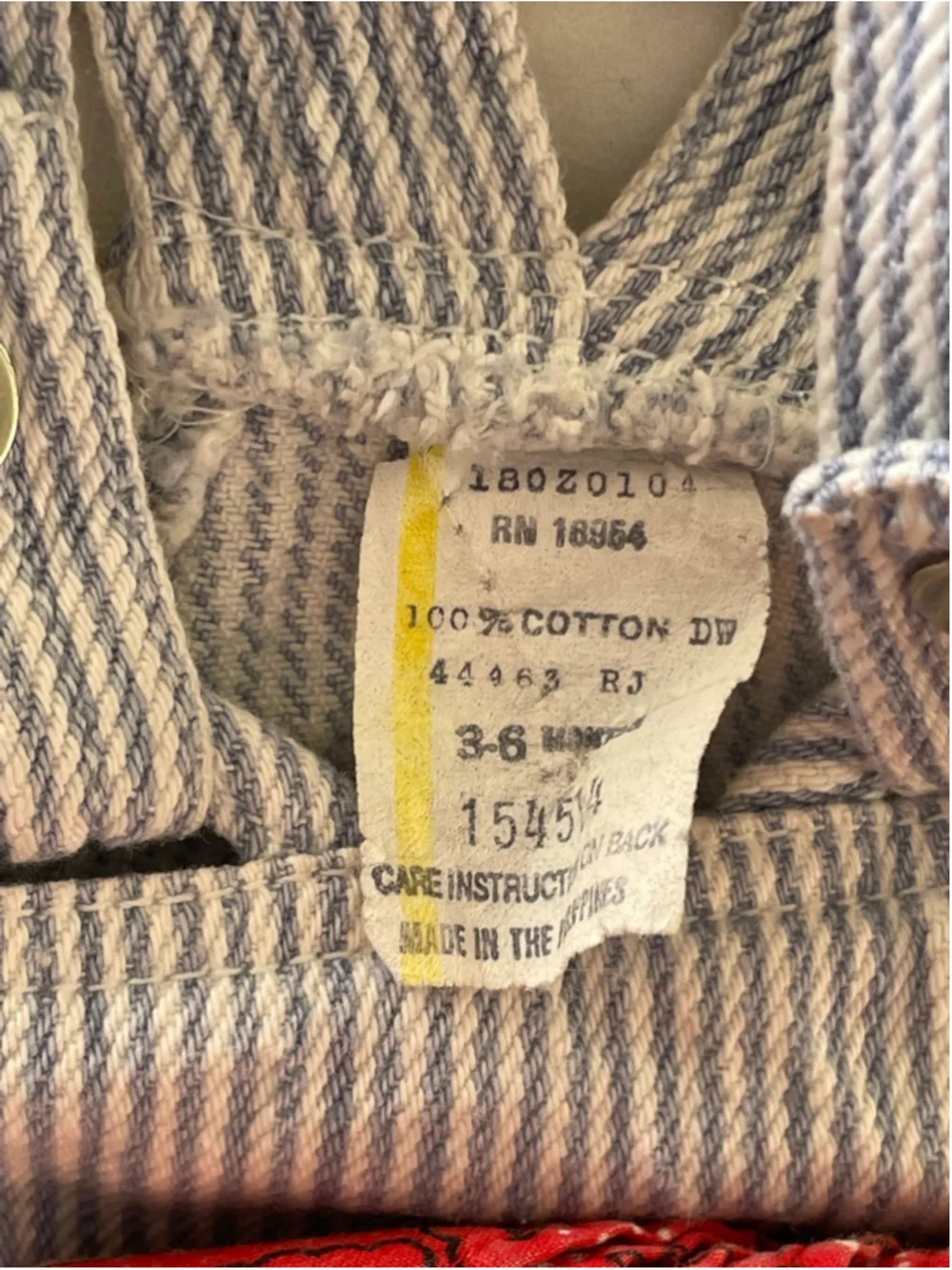 Vintage Union Express Train Conductor Overalls 3-6 Months striped
